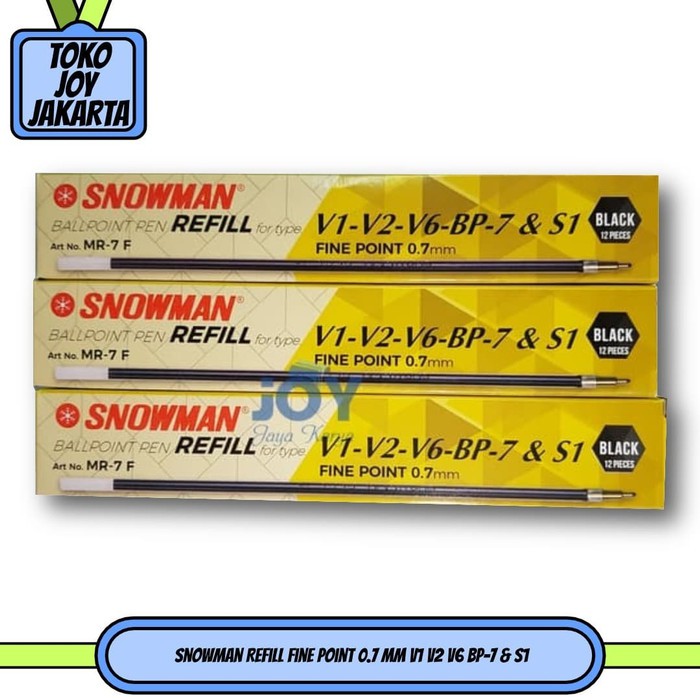 

12pcs Snowman Refill Fine Point 0.7 mm v1 v2 v6 bp-7 & s1