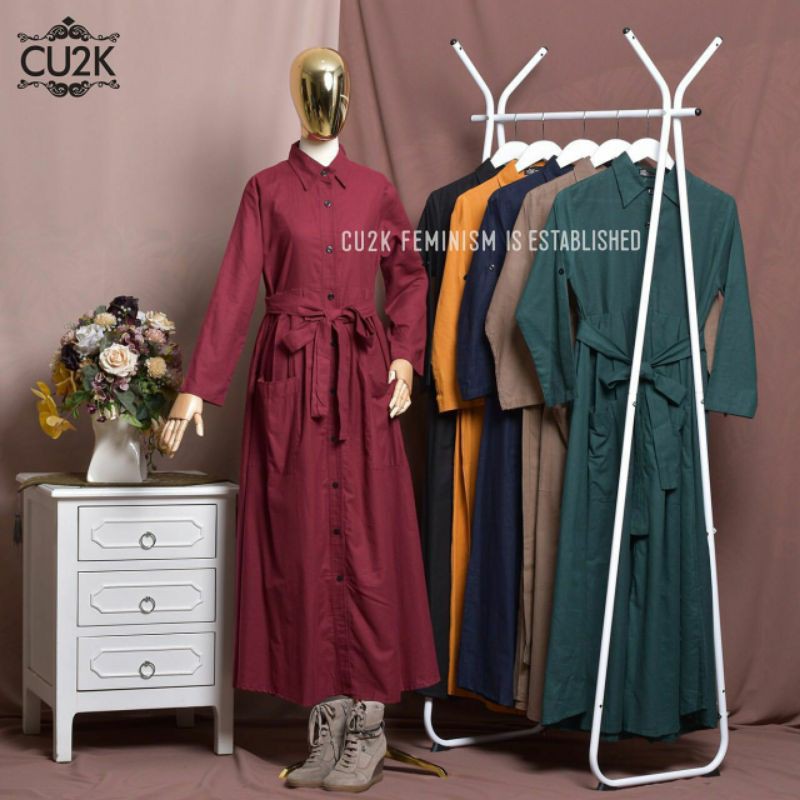 CU2K Gamis premium gamis denada linen import original cu2k