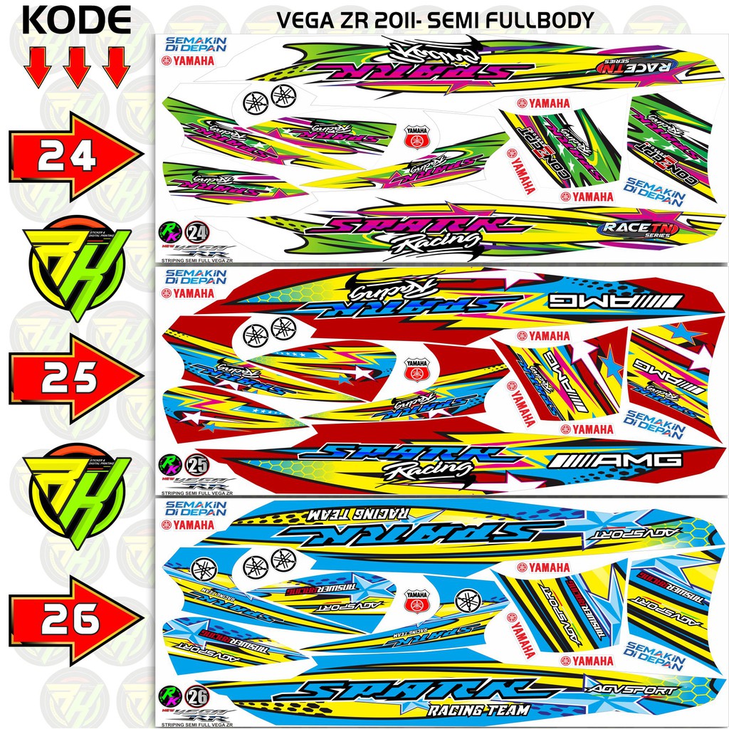 VEGA ZR 2011- Semi Fullbody striping stiker decal custom variasi 2