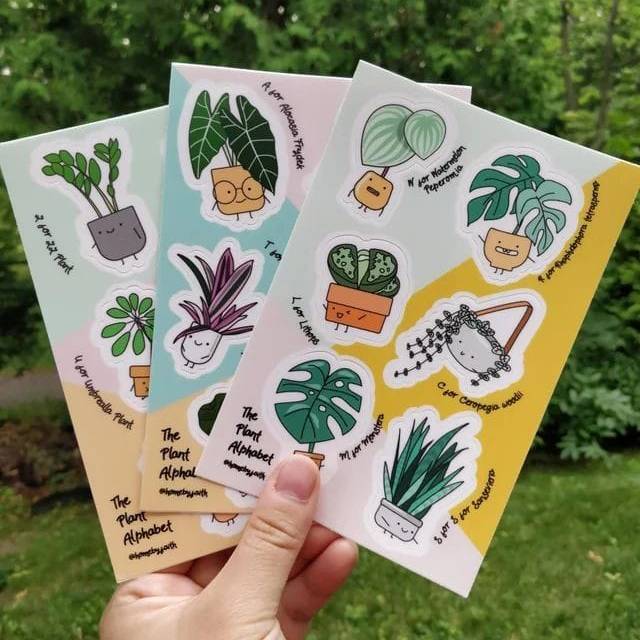 

1 set plant doodle sticker tape