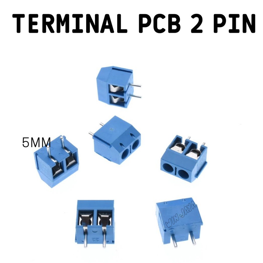 TERMINAL PCB BLOCK SCREW 2 PIN TERMINAL KONEKTOR KF30 5mm - BIRU