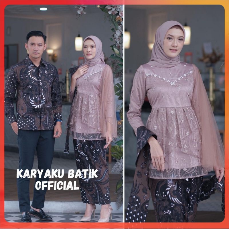 [BATIK COUPLE] Batik Couple Kebaya Modern Kebaya Tunangan Lamaran Baju Wisuda Baju Tunangan Baju Lamaran PASAR TURI