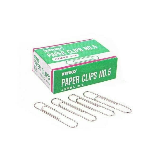 

Klip Kertas / Paper Clip kenko No.5 Jumbo (10 kotak kecil)