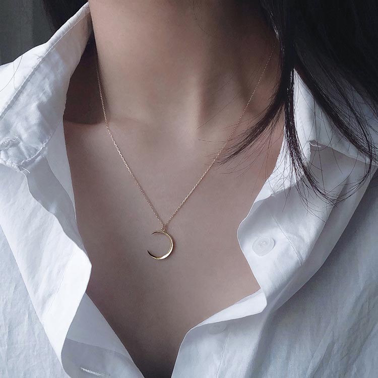 Kalung 925 Sterling Silver Kalung Moonlight Rantai Hadiah Ulang Tahun Hadiah Terbaik untuk Pacar