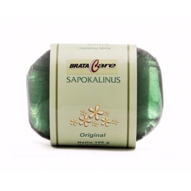 Sabun hijau bratacare sapokalinus 100 gram ( sabun antiseptik kulit gatal )