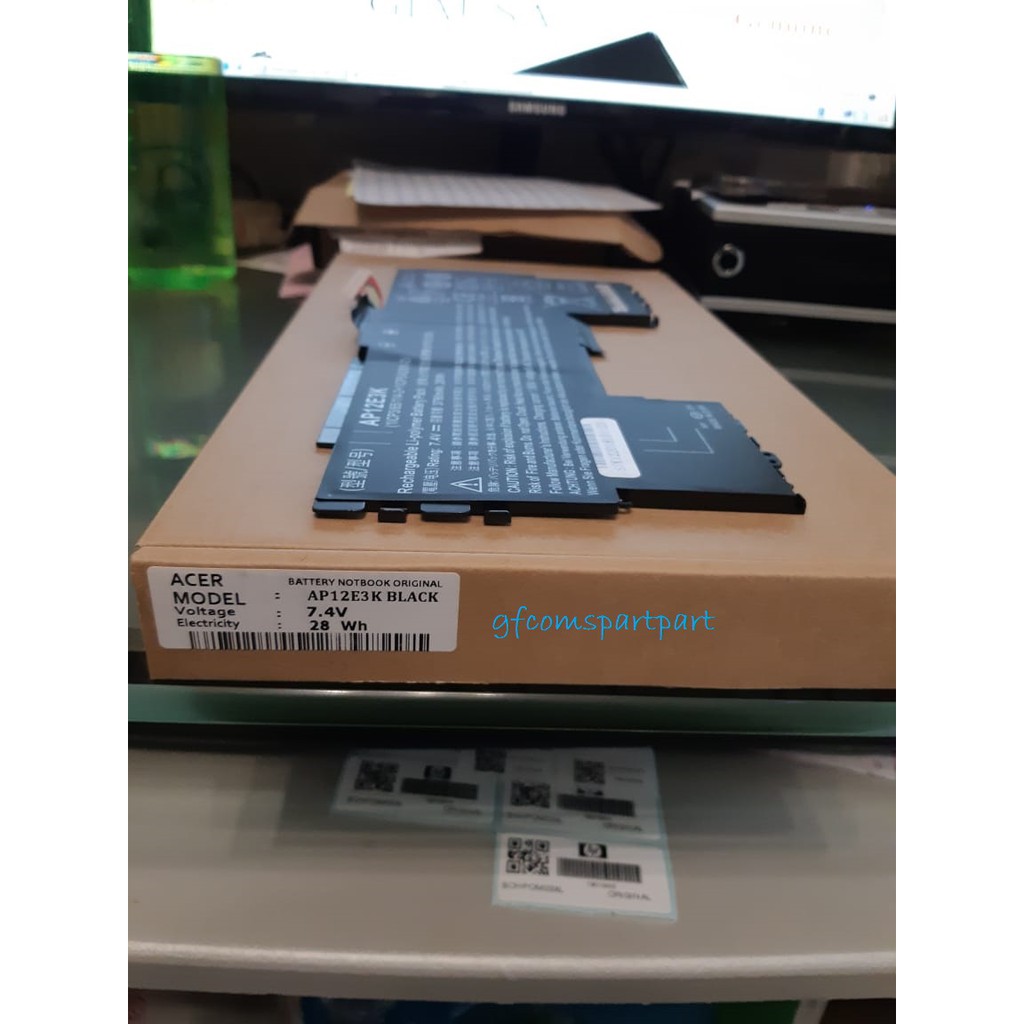 Original Baterai Acer Aspire AP12E3K Ultrabook S7-191 11 Inchi