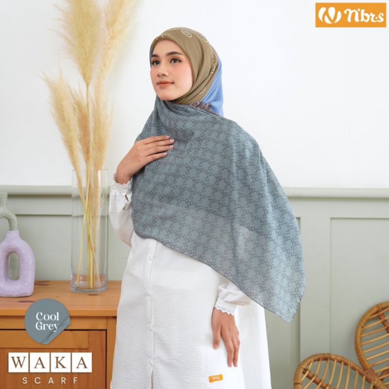 HIJAB SEGIEMPAT MOTIF WAKA SCARF NIBRAS