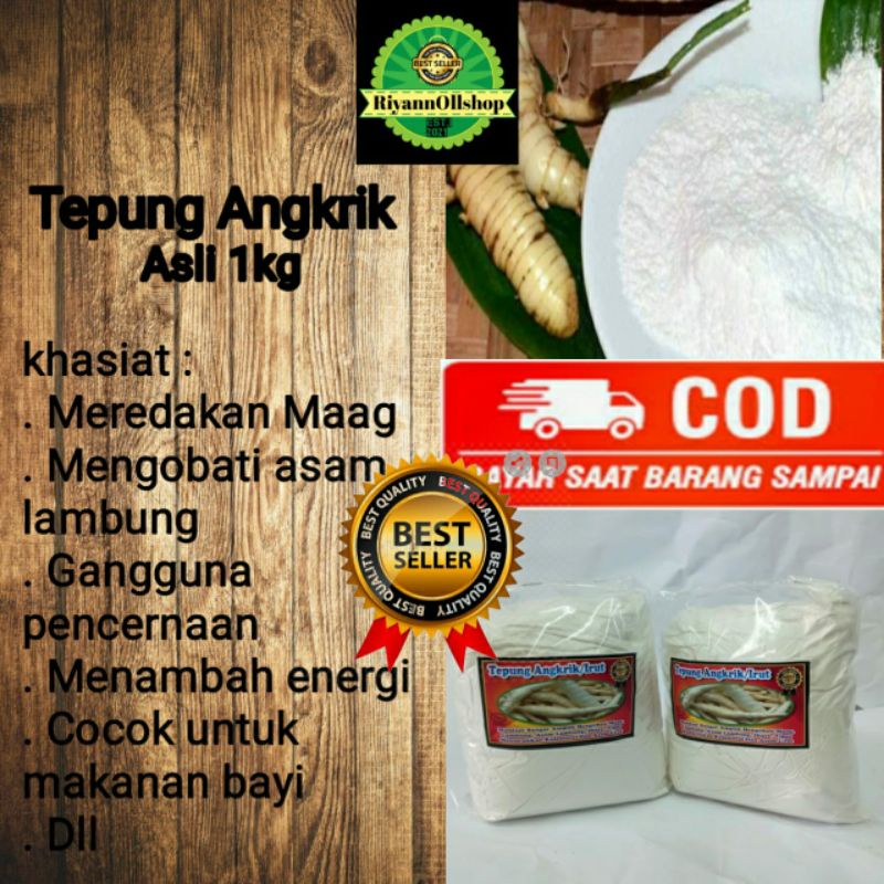

Tepung angkrik irut garut asli 1kg,mengatasi maag,asam lambung,kolesterol dll