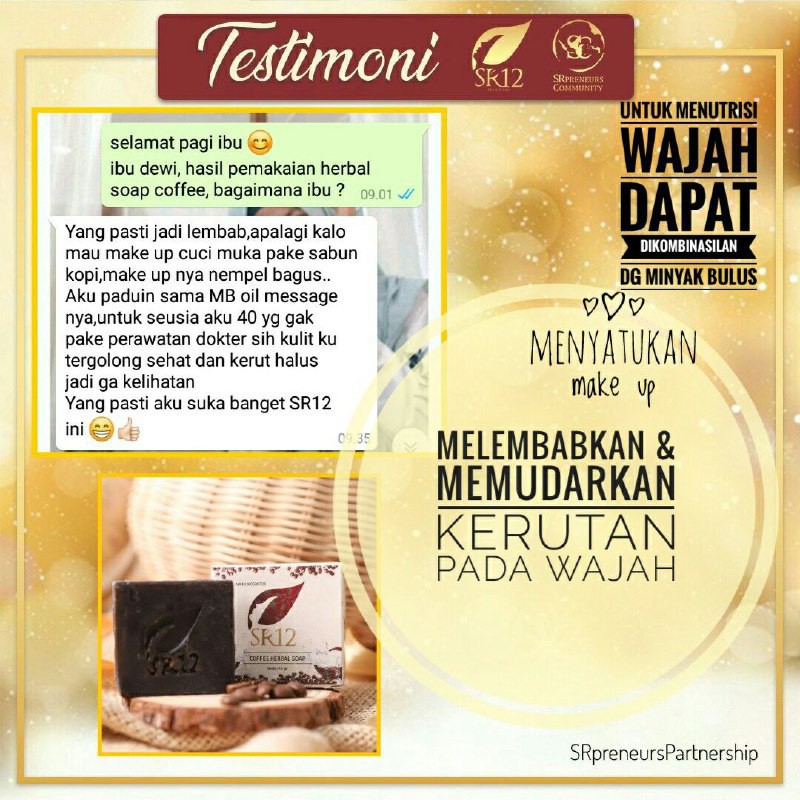 SABUN KOPI SR12 TERLARIS COFFEE HERBAL SOAP BPOM / ANTI KUSAM / SABUN FLEK HITAM BPOM