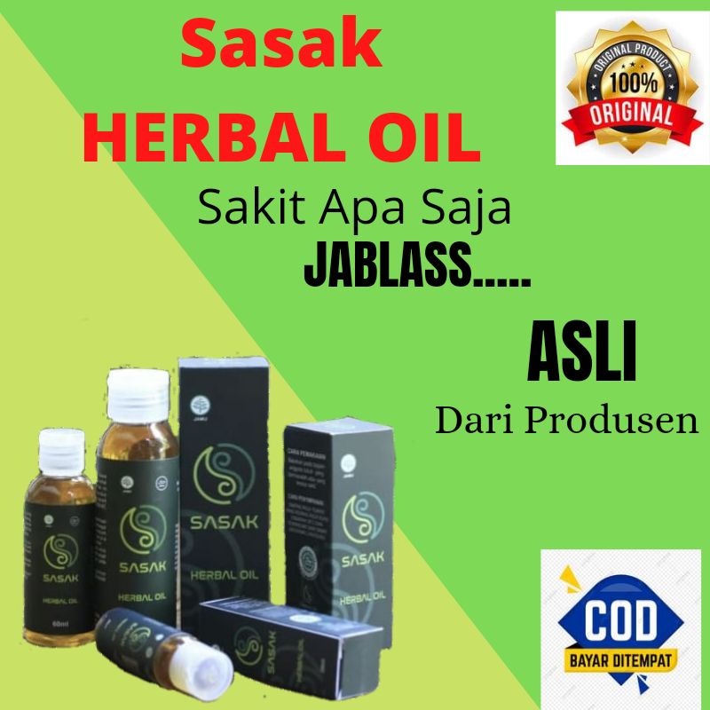 SASAK HERBAL OIL OBAT STROCK RINGAN SYARAF KEJEPIT MINYAK BERKHASIAT ASLI ORIGINAL