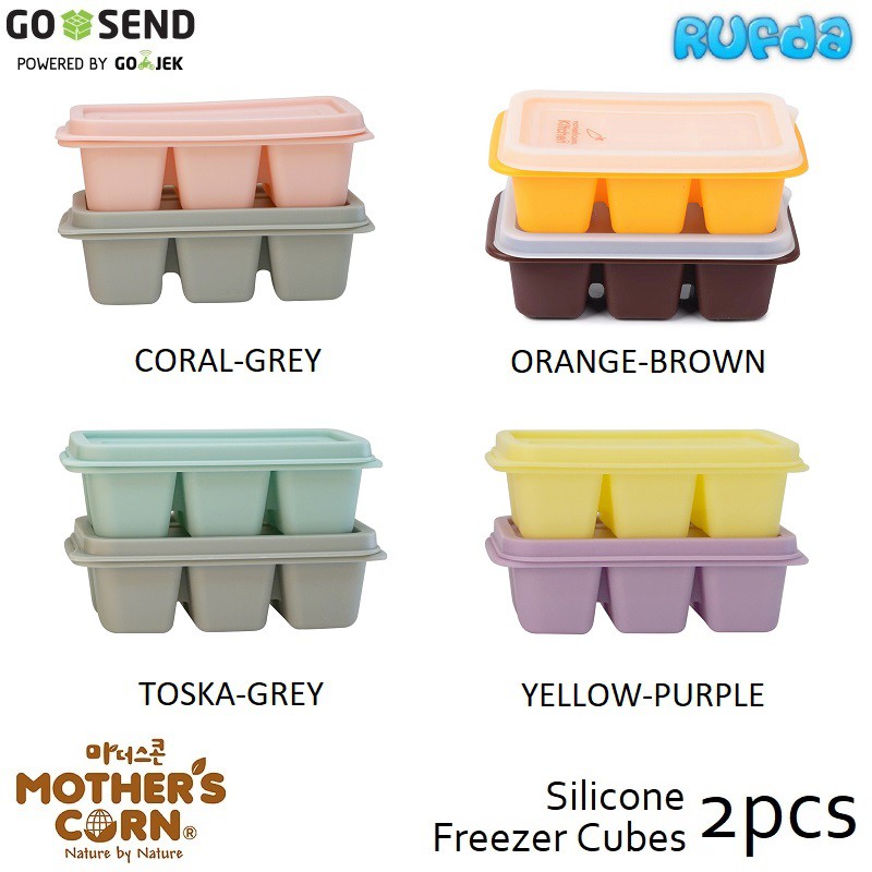 Mother's Corn Double Silicone Freezer Cubes Wadah Makanan Bayi Mothers