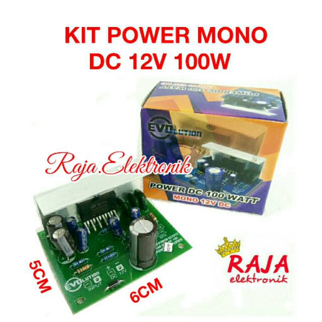 Kit Power Mono DC 12V 100Watt EVOLUTION Rakitan Power Amplifier DC12V
