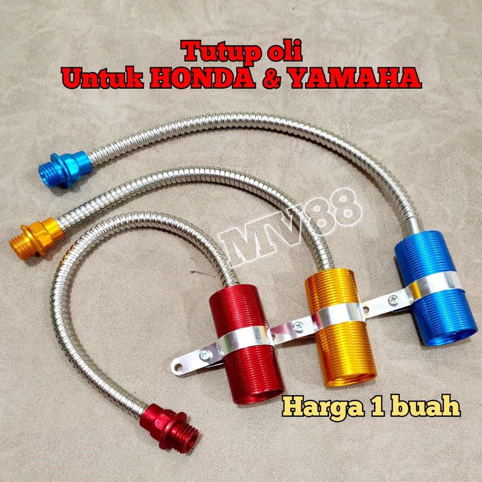 Tutup oli selang fleksibel model tabung untuk semua motor yamaha/honda Tutup Oli Motor Beat Street /