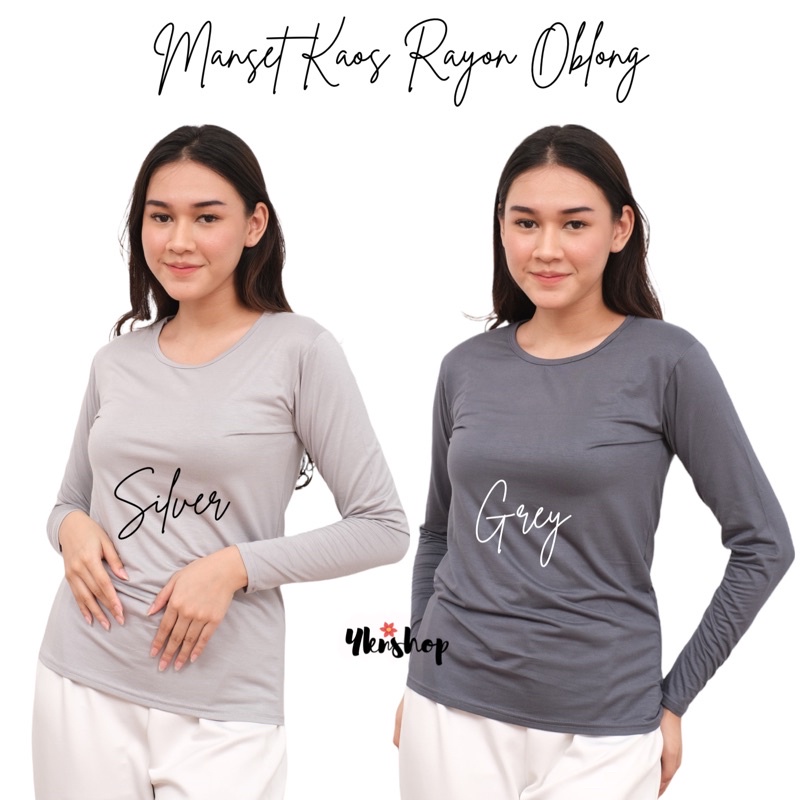 Manset Kaos Wanita Bahan Rayon Oblong Size XL | LD 86cm - 93cm