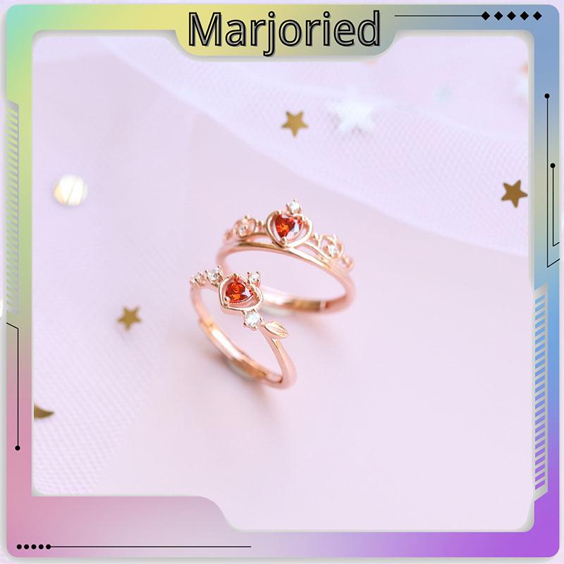 Ready Stock Ring Adjustable Disney Princess Ring 925 Silver Open Crown Ring Version Korea-MJD