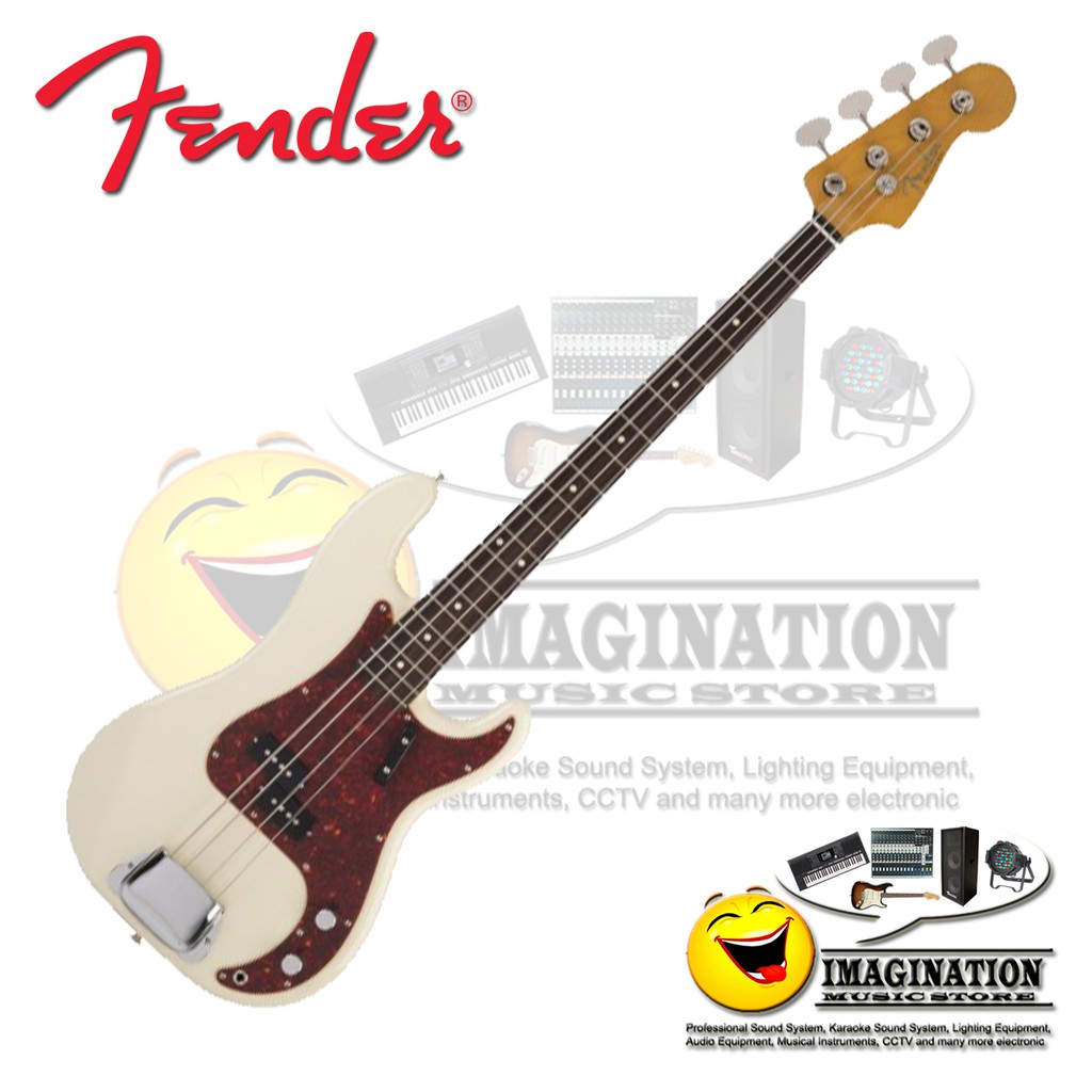 Fender Japan Hama Okamoto Signature Precision Bass Guitar, RW FB, Olympic White