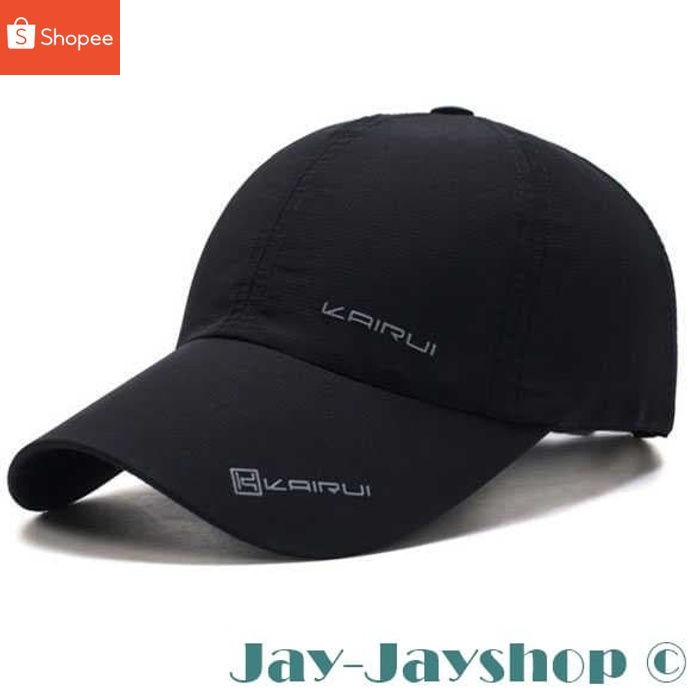 Topi baseball KAIRUI Topi Quick Dry Topi Olah Raga TERLARIS warna ABU ABU