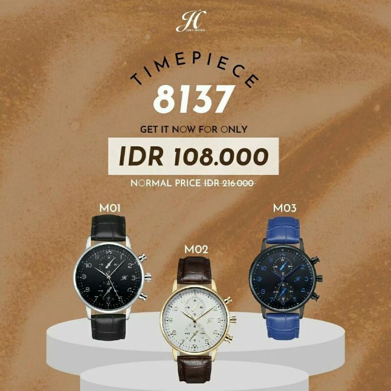 JIMS HONEY JAM 8137 jam cowok murah impor ori jimshoney murah stylish unik