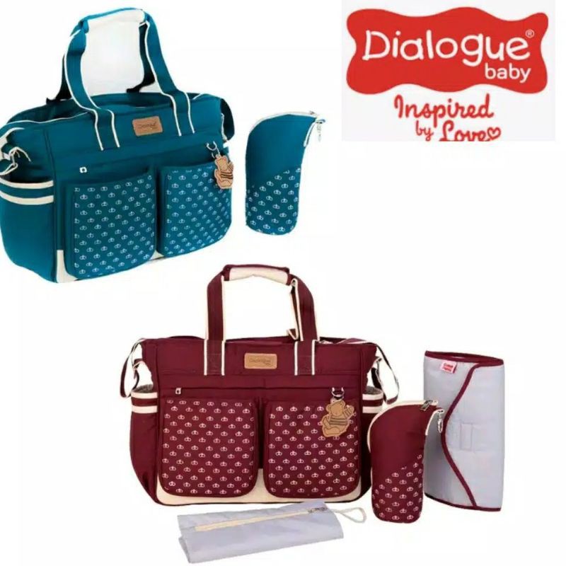 Dialogue Tas Bayi Besar + tempat botol susu &amp; Perlak Emerald Series DGT7403