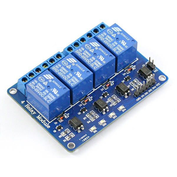 Relay 4 Channel 5V Volt DC ( Output 250VAC / 30VDC 10A )