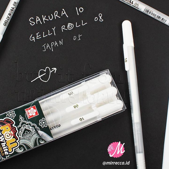 

HOT SALE!! KODE-764 SAKURA GELLY ROLL SET 3PCS METALLIC & WHITE GEL PEN