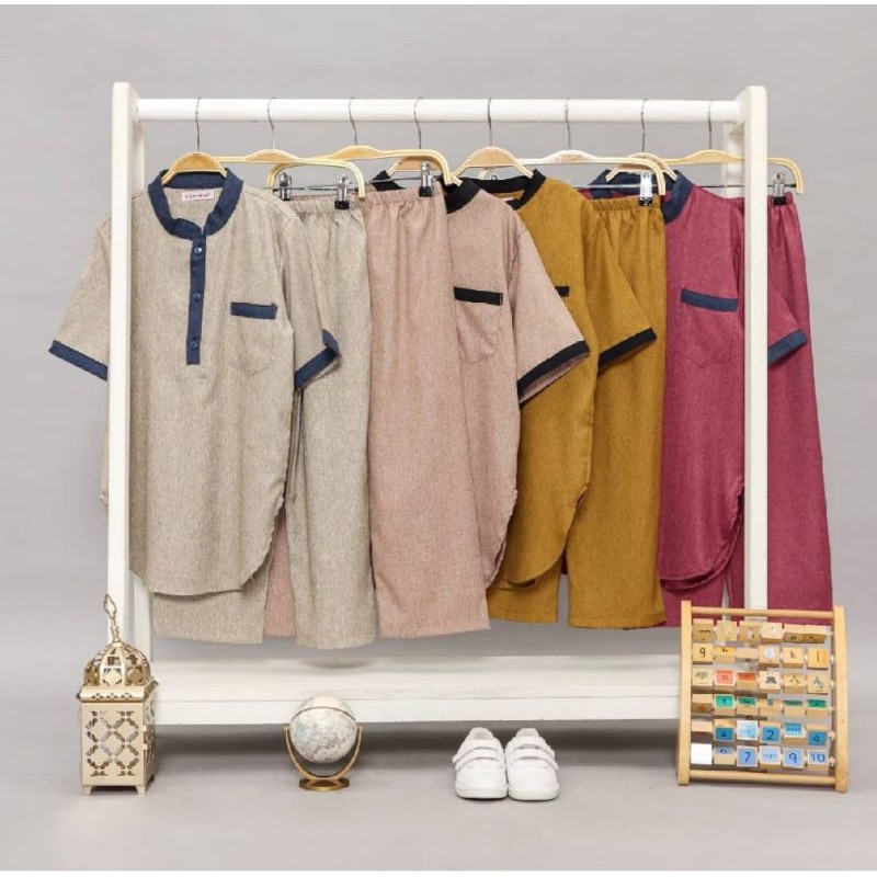 SET KURTA ANAK BOBOKIDS / BAJU MUSLIM ANAK LAKI LAKI / SETELAN KOKO ANAK / SET KURTA ZAINAL MADINA