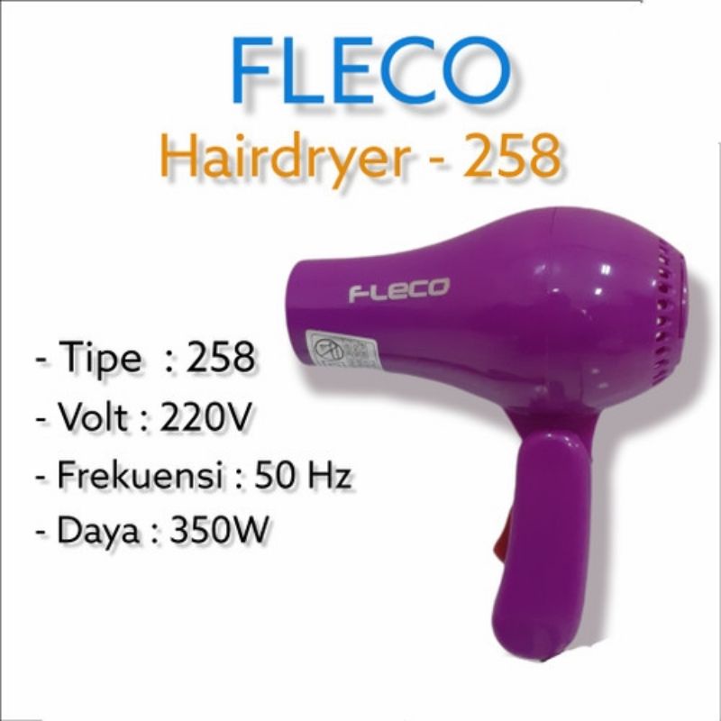 FLECO Hair dryer No. 226/No. 268B/No. 213A/No. 299A/No. 222 Pengering Rambut Terbaru Dan Termurah Daya tinggi Hemat Listrik