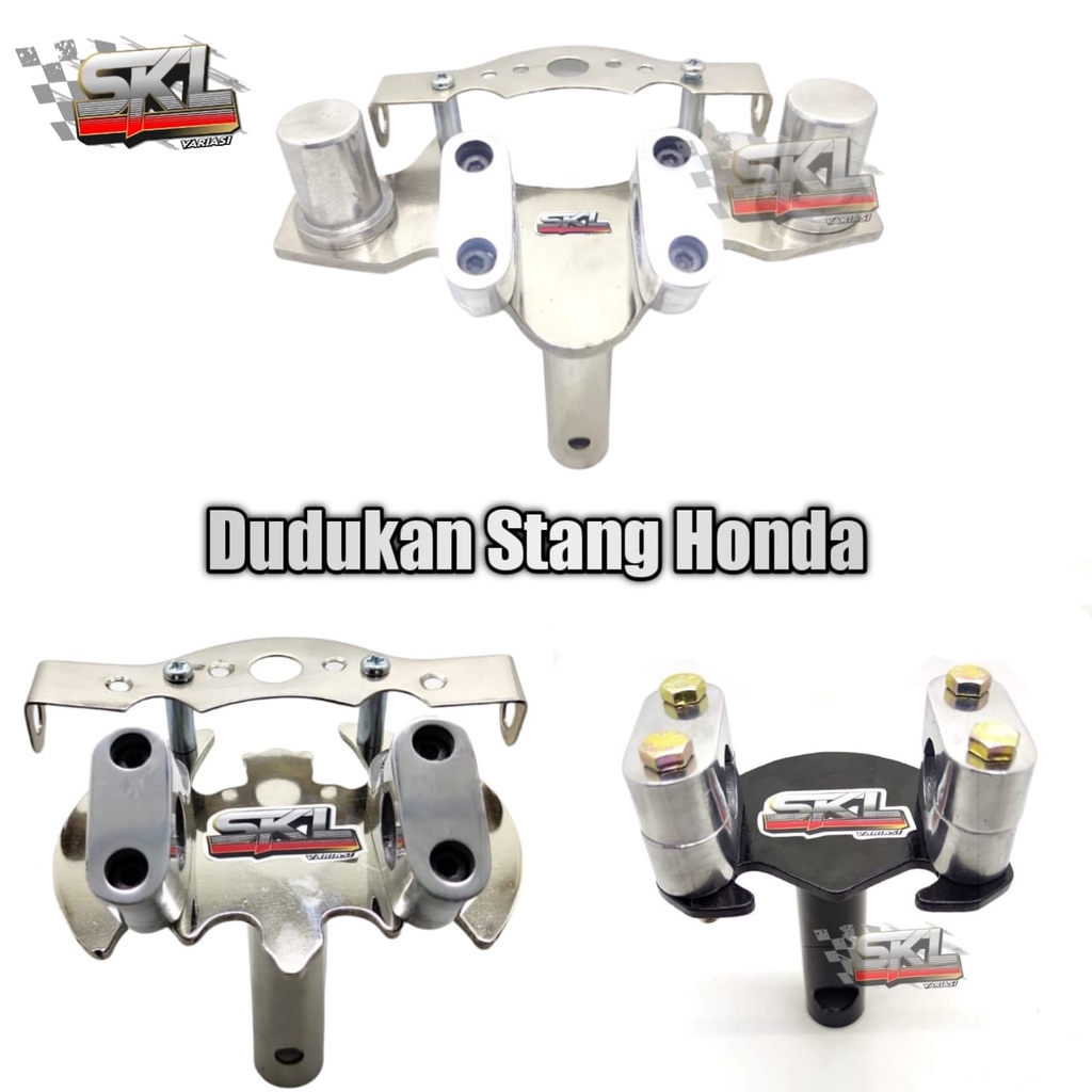 Adaptor Dudukan Stang Motor Matic Bebek Honda Scoopy Vario Beat Genio PCX Vario 160 125 Beat Street Forza Genio ADV 150  dan Supra X 125 FI Cs1 Revo Astrea Grand Blade 125 FI Supra 150 GTR Model Stir Setang Trail Trondol Drag Racing Road Race Supermoto