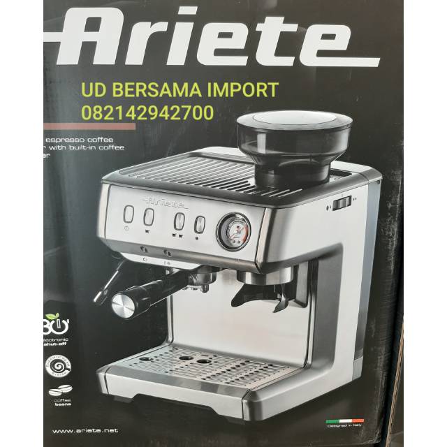 ariete coffe maker metal ss 1313 mesin kopi espresso ariete italy