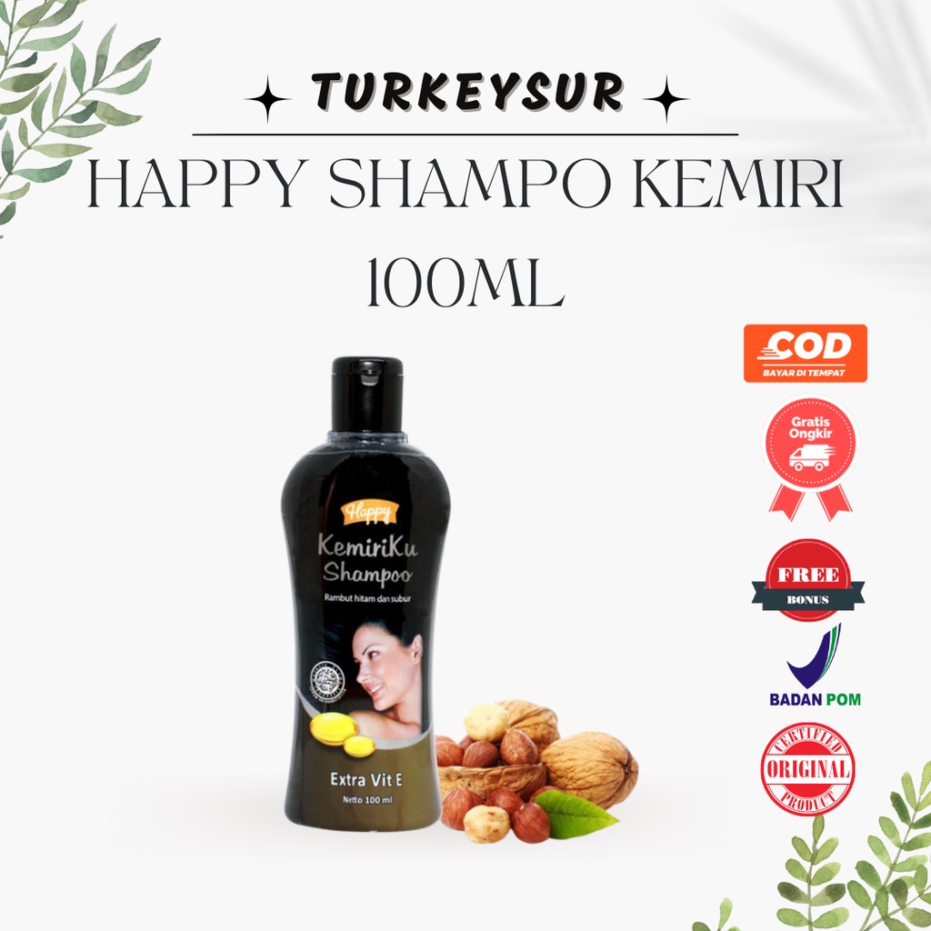 Happy Shampoo Kemiriku 100ml Shampoo Shampo Sampo Happy Kemiriku Kemiri Asli Original