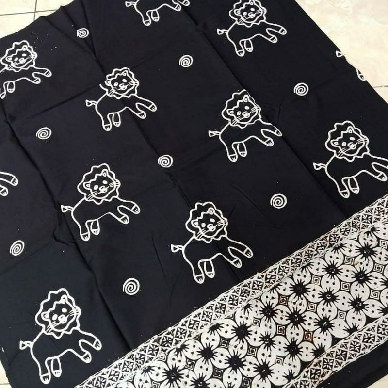 batik solo motif singa hitam