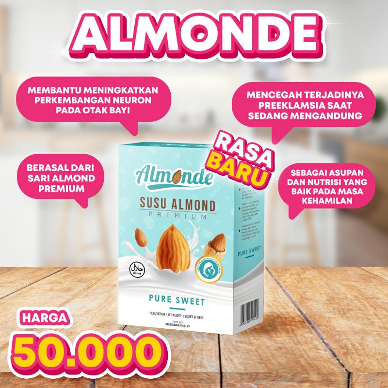 Almonde Susu Almond Susu Ibu Hamil Pelancar ASI Booster Almon Milk