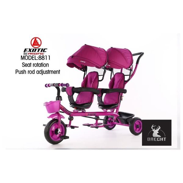 sepeda Dua Dududkan - Sepeda Anak Roda Tiga BMX Exotic ET 8811