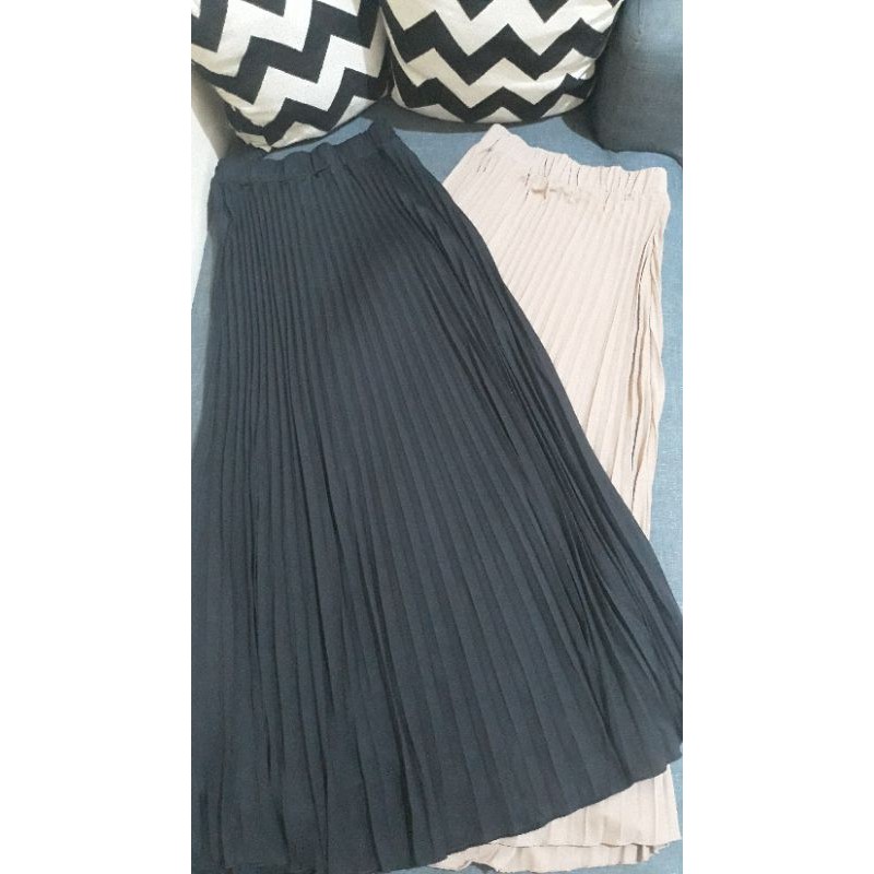 Rok plisket panjang,model payung standar