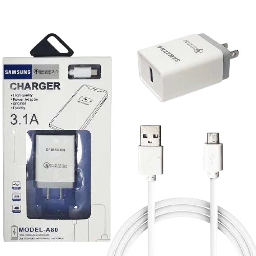 Charger A80 handphone 3A / charger 3.0 qualcomm quick charger Samsung