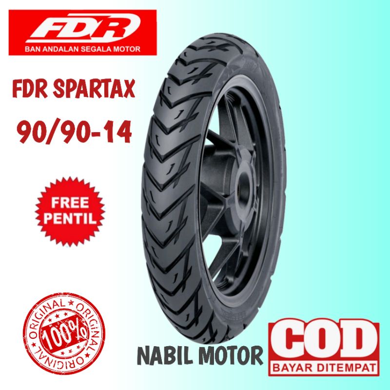 ban motor ring14 90/90 Fdr Spartax Tubles - Ban Belakang Ring 14