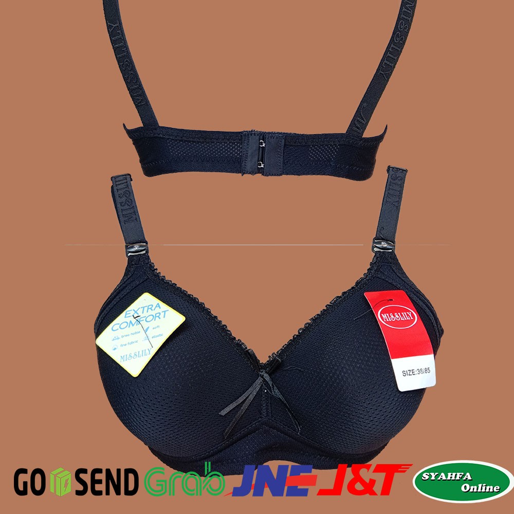 Bra MISSLILY 9852 Berpori | Bra wanita misslily busa tanpa kawat kancing 2 Misslily