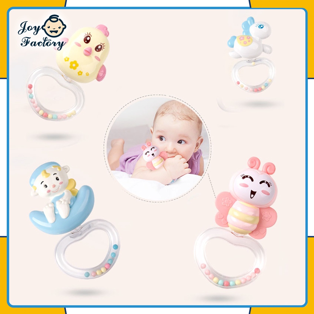 【4 Warna】Baby Crib Bell Toys Mobile 0-12 Bulan Mainan Rattle Music Remote Control Memutar Bel Tempat Tidur
