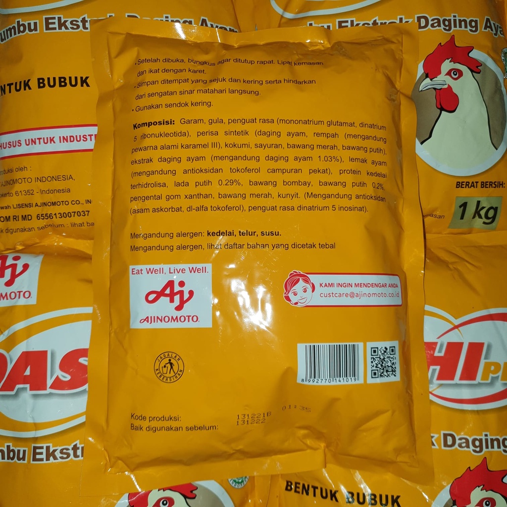 [Pak 1 kg] Dashiplus Dashi plus Bumbu rahasia Ekstrak Daging Ayam Ajinomoto Kemasan 1kg - DASHIPLUS