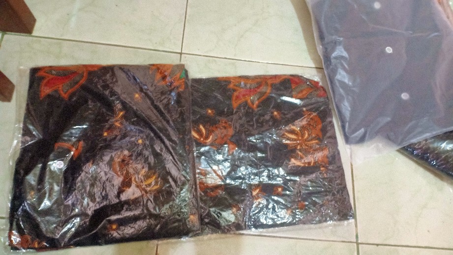 Batik Couple Gamis Kemeja Motif Kubis Hitam Baju Seragam Alkhalis