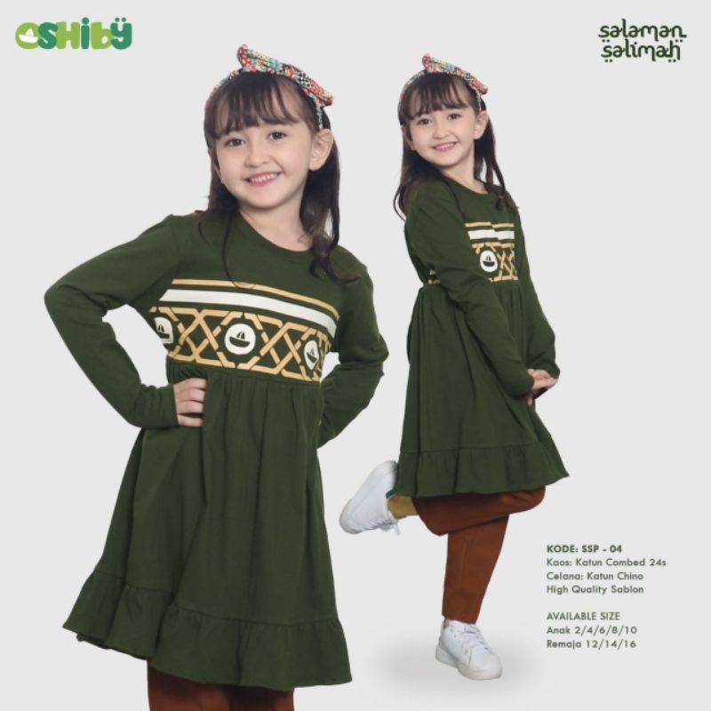 Setelan Kaos Anak Perempuan Oshiby Salaman Salimah Series