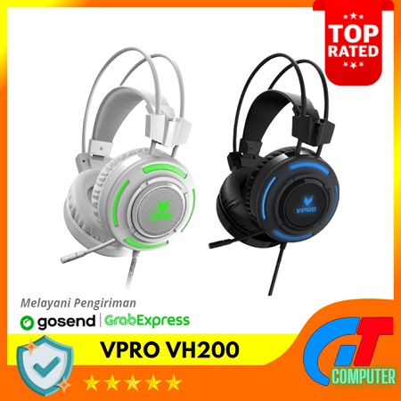 VPro VH200 RGB Backlit - Gaming Headset - Hitam