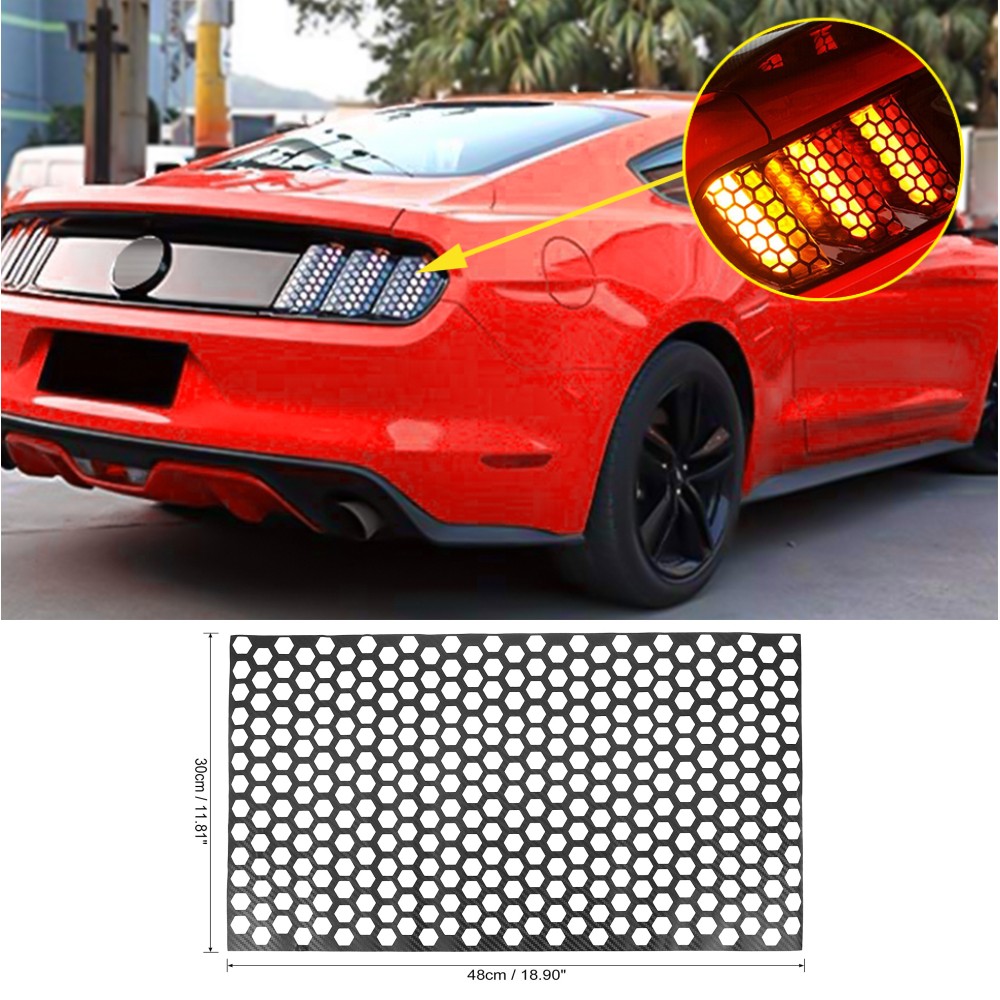 Hot Sale/[Hot Sales] 48 * 30cm Universal Cuttable Car Sticker Honeycomb Stickers/Stiker Penutup Lampu Lampu Lampu Belakang/Aksesoris Eksterior Mobil Lampu Belakang