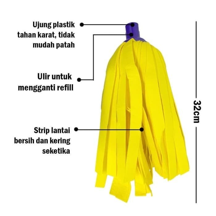 SCOTCH BRITE 3M KAIN PEL ISI ULANG REFILL PEL STRIP KUNING ID- 73