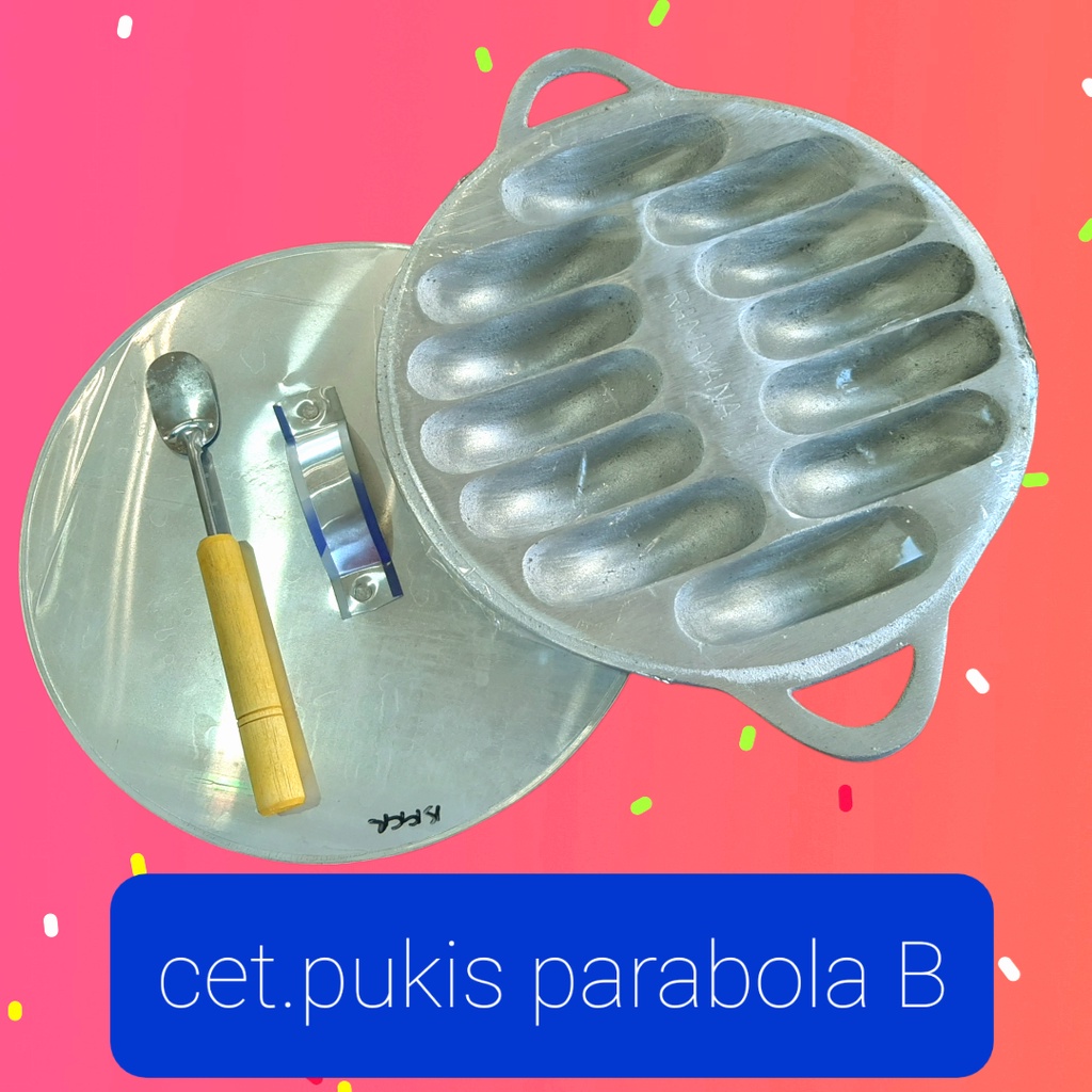 Cetakan Kue Pukis Parabola B isi 12 + Sutil Mini