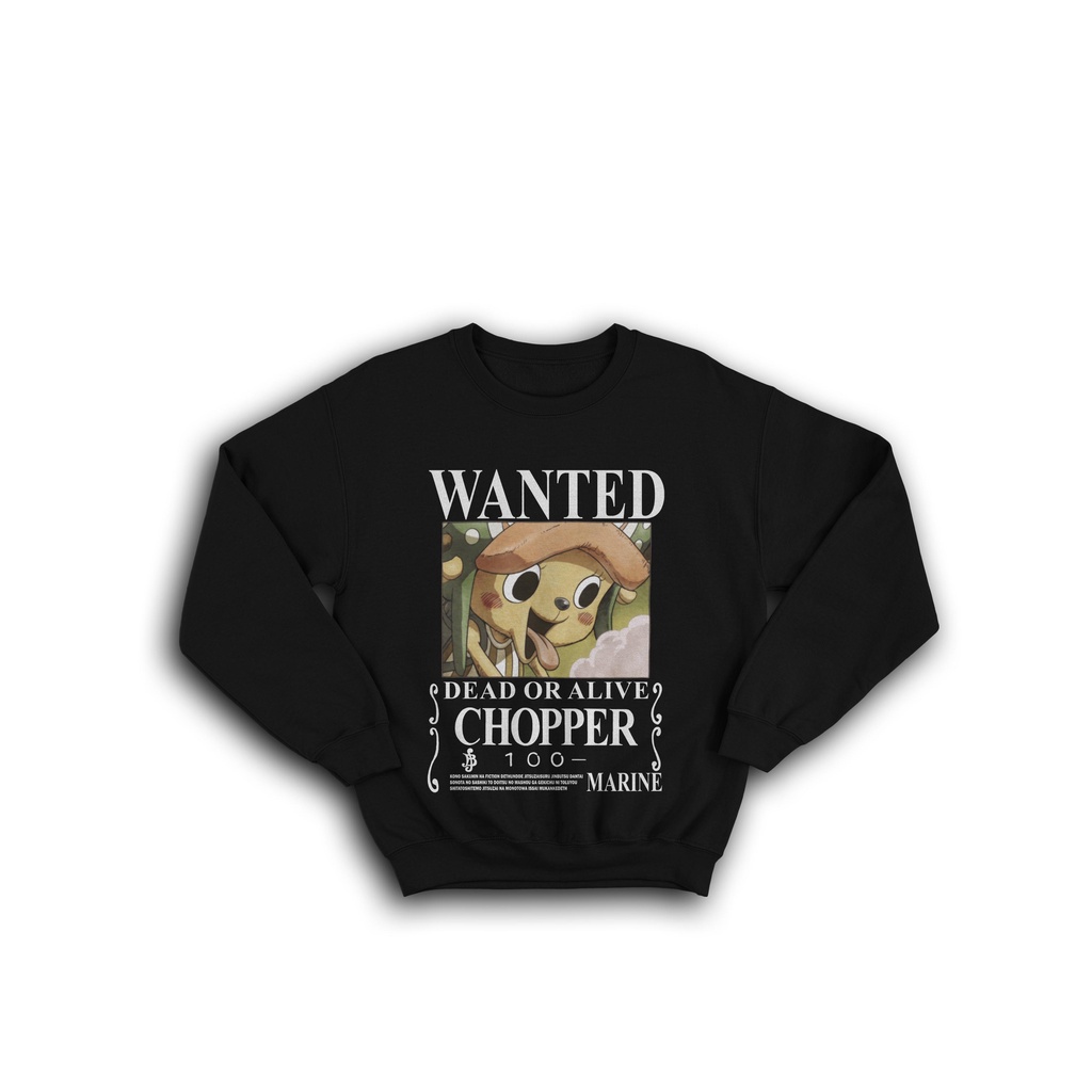 SWEATER CREWNECK ANIME ONE PIECE CHOPPER WANTED