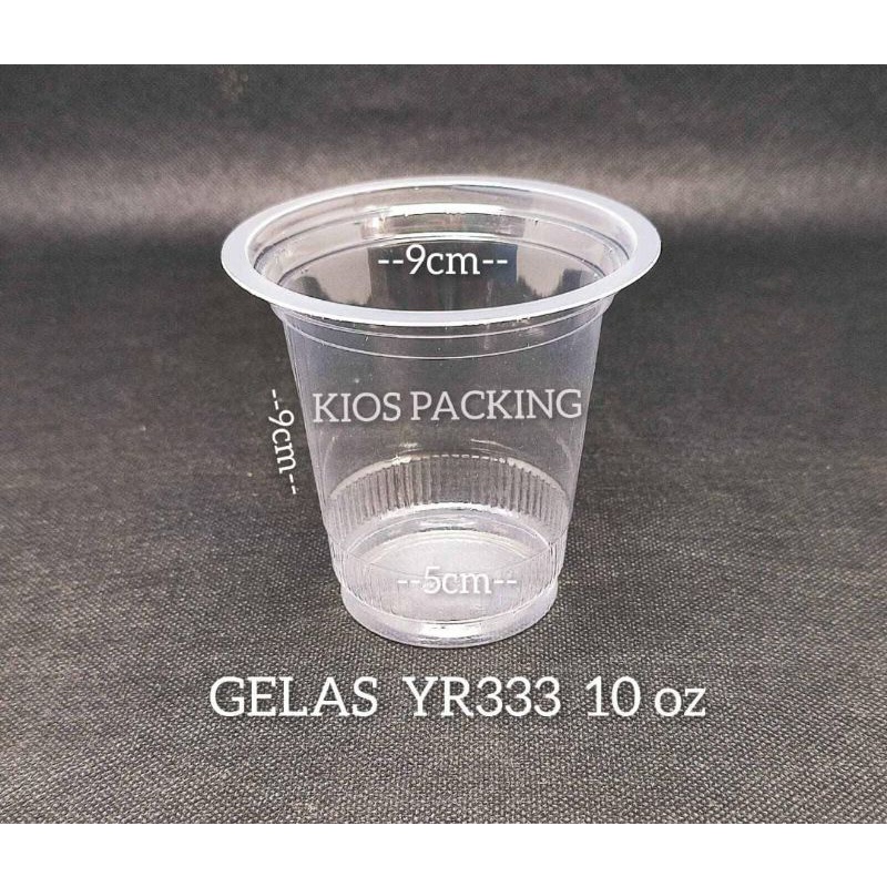 Gelas Plastik Bening 10oz | Cup Plastik Minuman 10 oz 50pcs