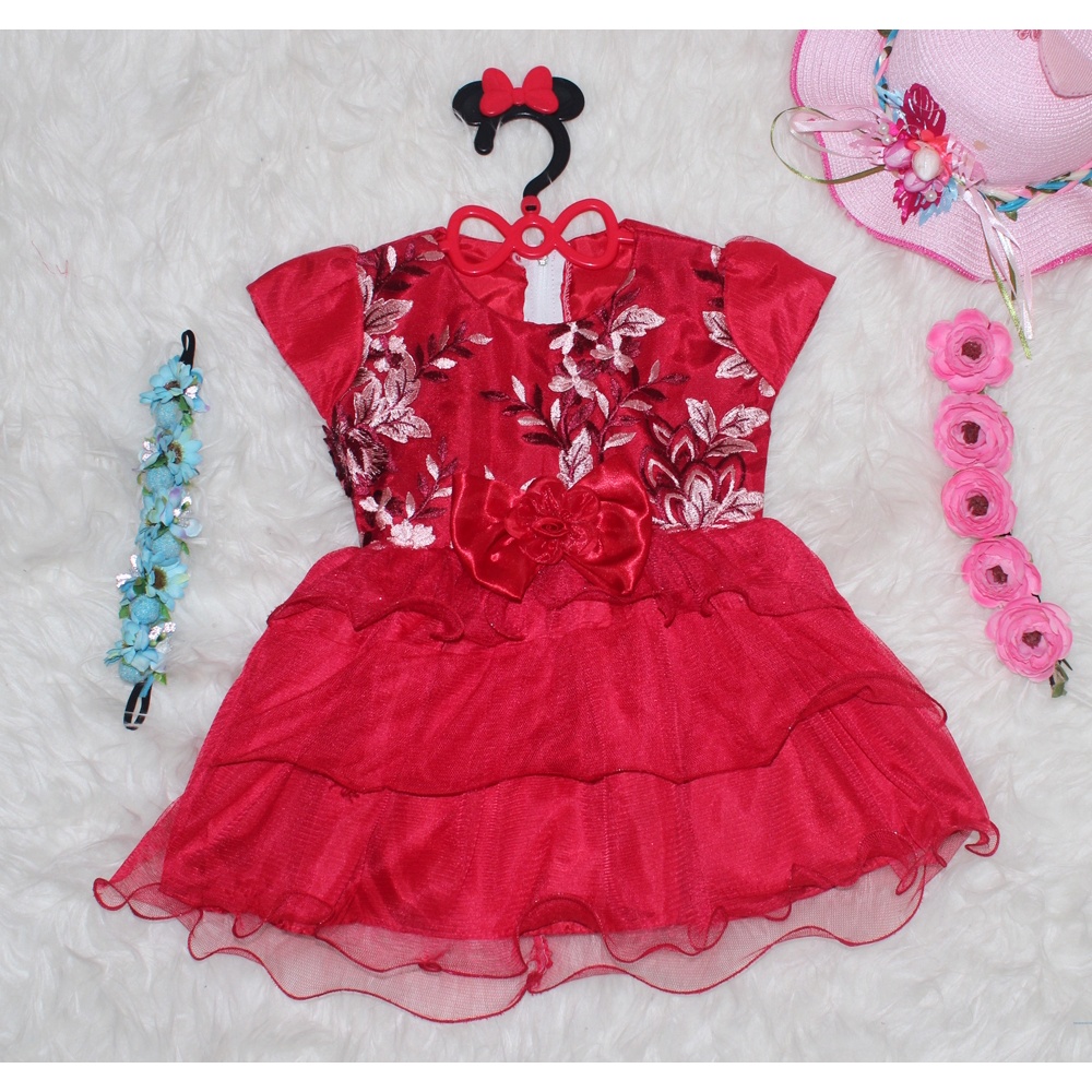 Dress Kids Runi/ Mini Dress Bayi Perempuan Usia 9-12 Bulan - Gaun Kasual Anak Kecil