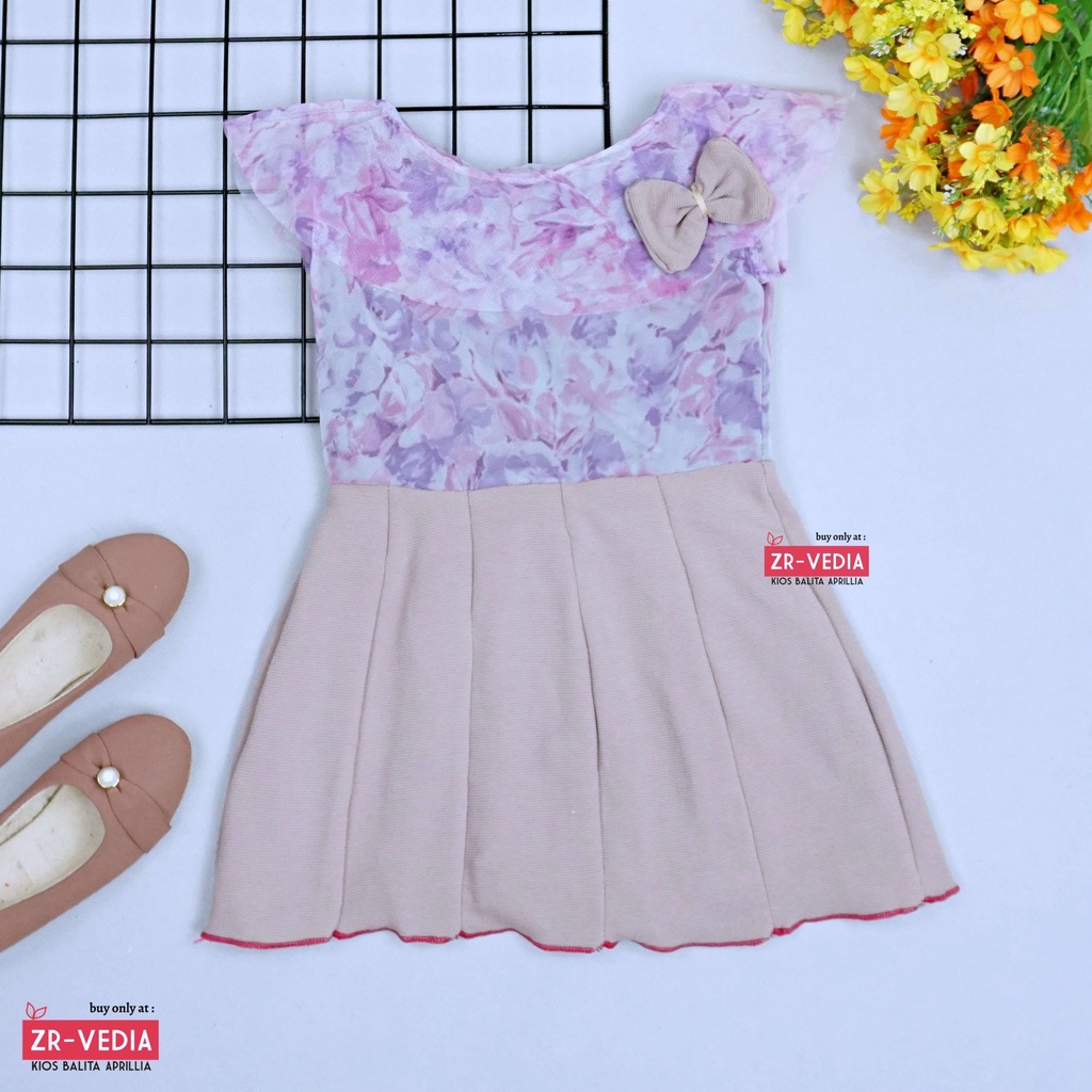 Dress Adiva Uk Bayi 3-12 Bulan / Dres Brukat Kensi Baby Perempuan Gaun Import Balita Baju Pesta Kids