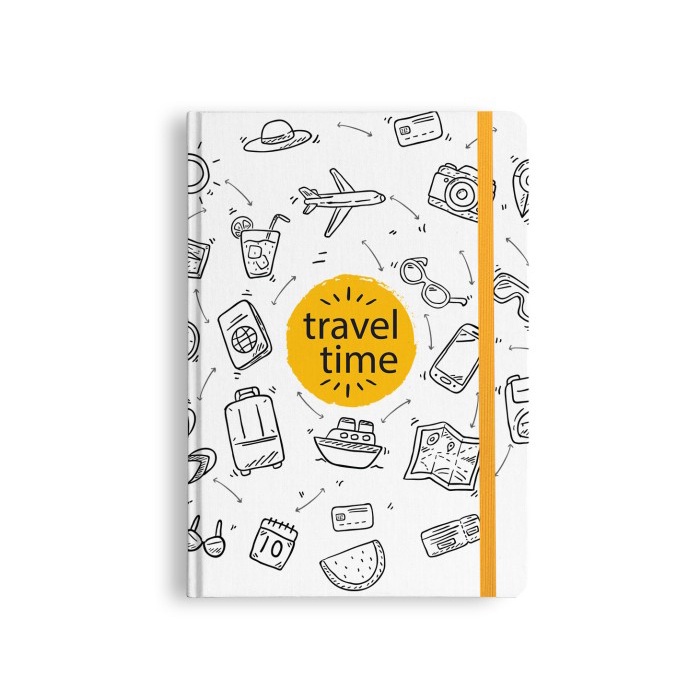 

(BISA COD) Basic Notebook Custom #Travel - Custom Notebook - Planner - Journal - Polos